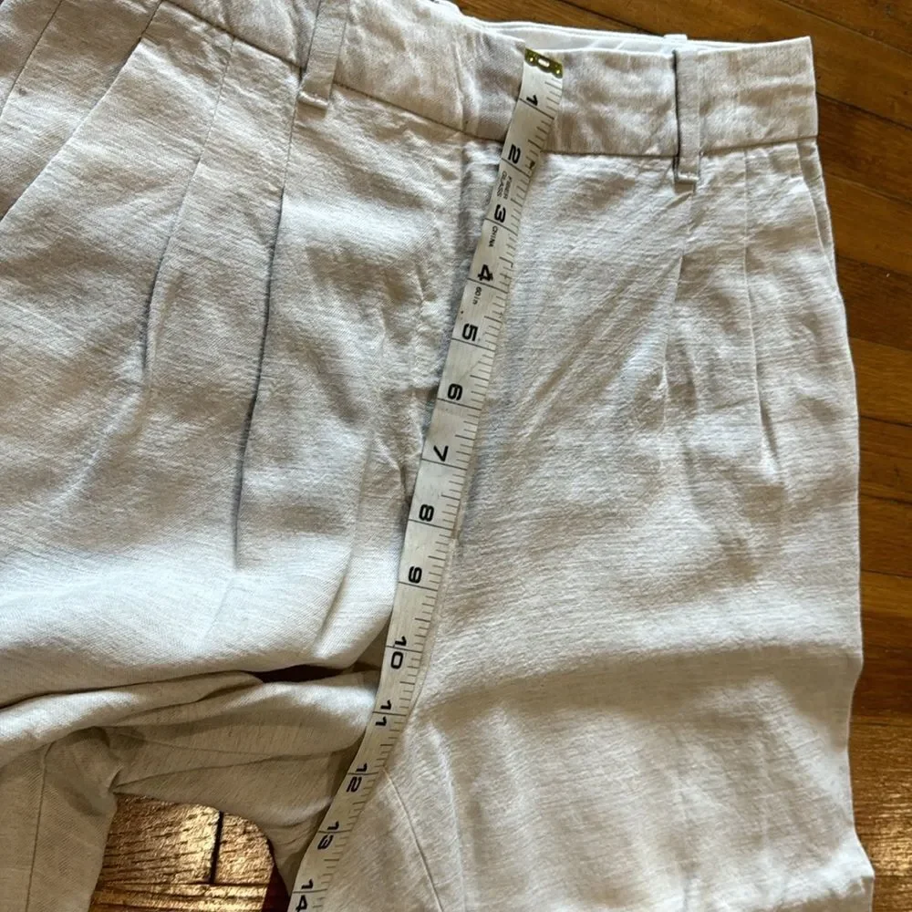 Aritzia Wilfred The Effortless Linen Cropped Pant in Natural Ecru